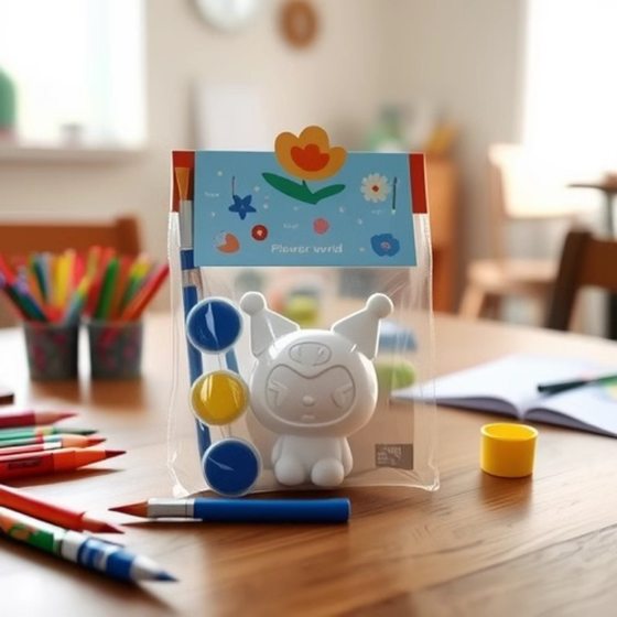 Children's painted mini gypsum doll kindergarten material bag creative graffiti white blank toy square stall