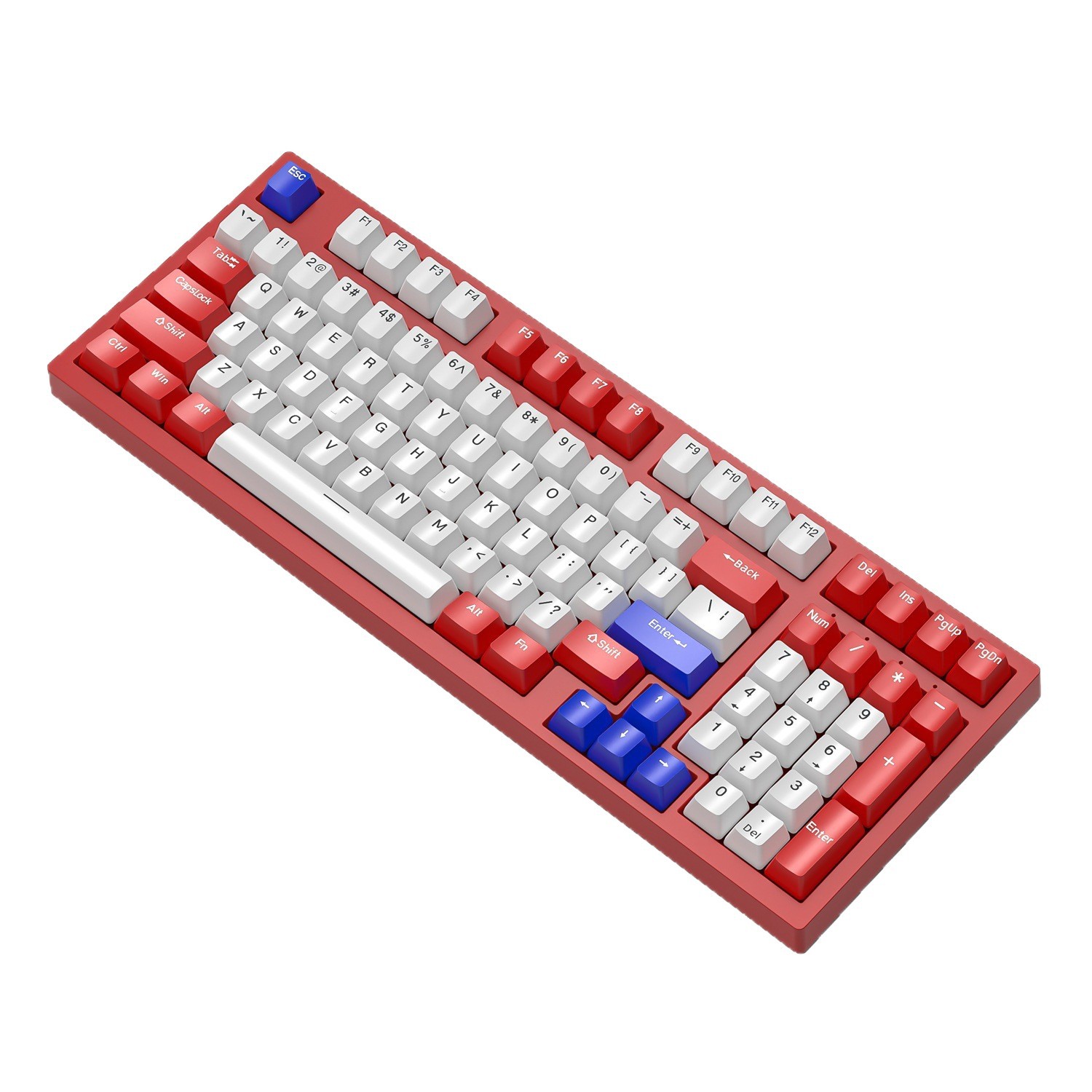 K98 teclado mecánico cableado Qingxian macro definición de juegos de color mixto teclado luminoso separación de alambre teclado mecánico al por mayor