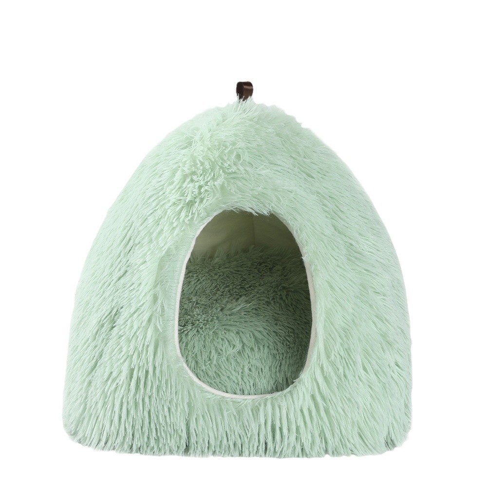 Cálido algodón para dormir, tienda de campaña para gatos, perrera, casa para mascotas de invierno, nido para gatos, cálido en invierno, nido para gatos cerrado, sensación de seguridad