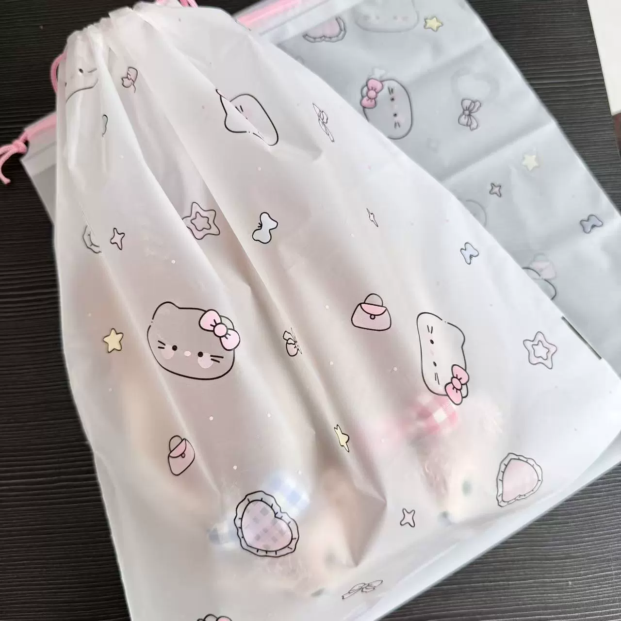 Hello Kitty, сумка для хранения, милый мешок для обуви, водонепроницаемые чехлы для обуви для выхода, на шнурке