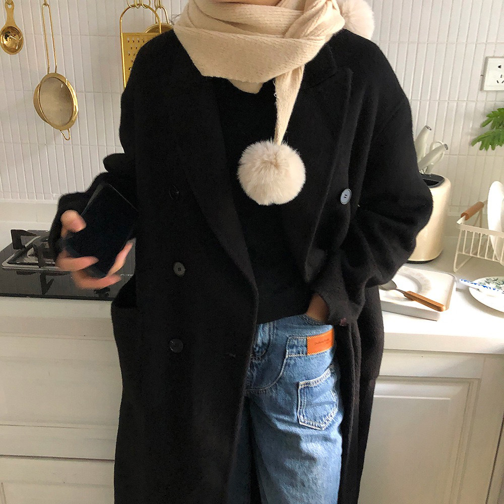 Demi-season keep warm windproof universal cute fresh scarf