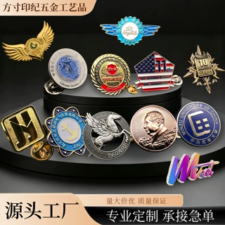 源头工厂金属徽章定制企业司徽荣誉勋章周年纪念胸针校徽班徽定制