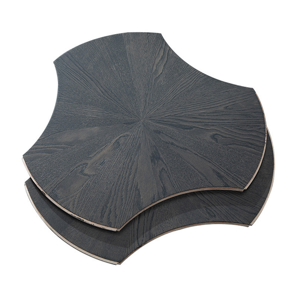 Black walnut lotus leaf special shape parquet floor lotus art…