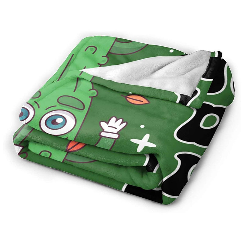 Manta JIT envío transfronterizo de manta de dibujos animados de cactus con estampado de franela fuente de manta