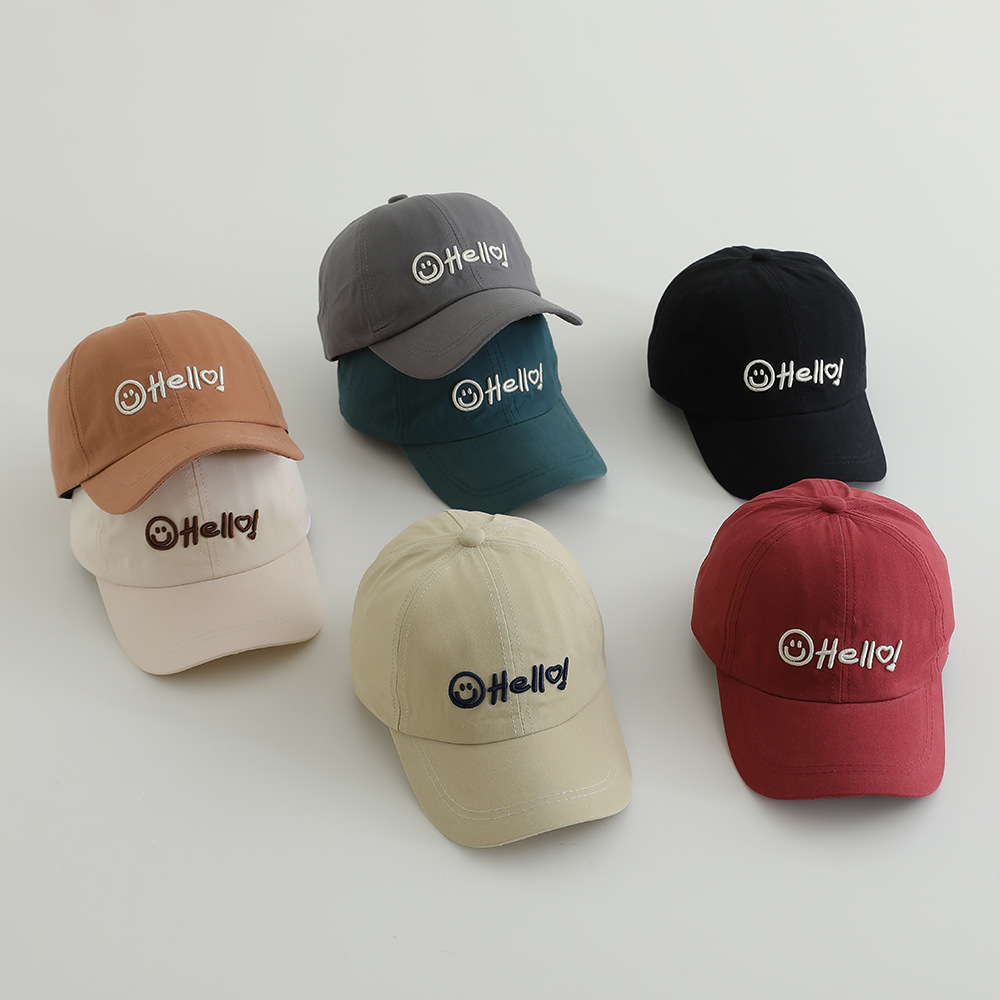 2-5 Sombreros infantiles primavera y otoño delgados letras para niños y niñas bebés sombrero de pato sombrero de protección solar sombrero de béisbol coreano