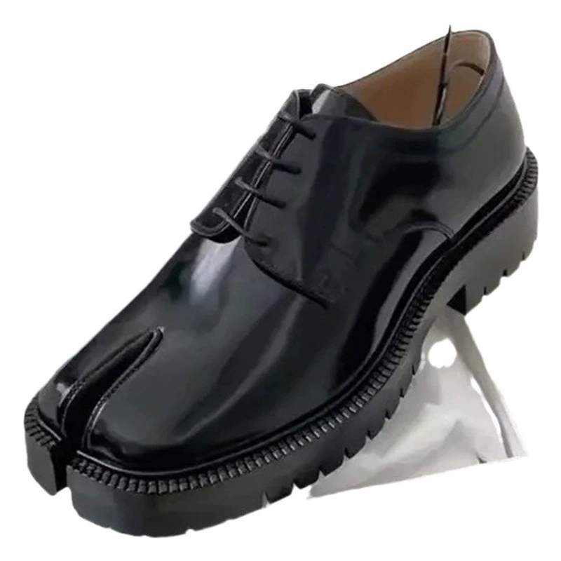 [В наличии] цельная Доставка туфли с разрезом на носке, женские подковы-рысистые маленькие кожаные туфли на шнуровке, повседневные лоферы в британском стиле