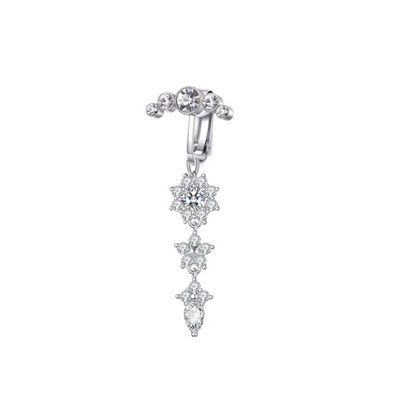 Bijou de piercing pour nombril en forme de cœur, papillon en zircon, style européen et américain (INS)._voghion.com
