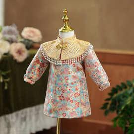 一周岁礼服女宝宝冬季新款抓周宴国潮唐装婴儿新款加绒冠衣服女孩