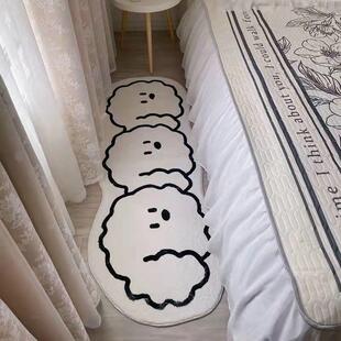 Simple Cartoon Alien Cat Imitation Cashmere Bathroom Water Absorbent Foot Mat Household Door Mat Bathroom Quick-drying Floor Mat