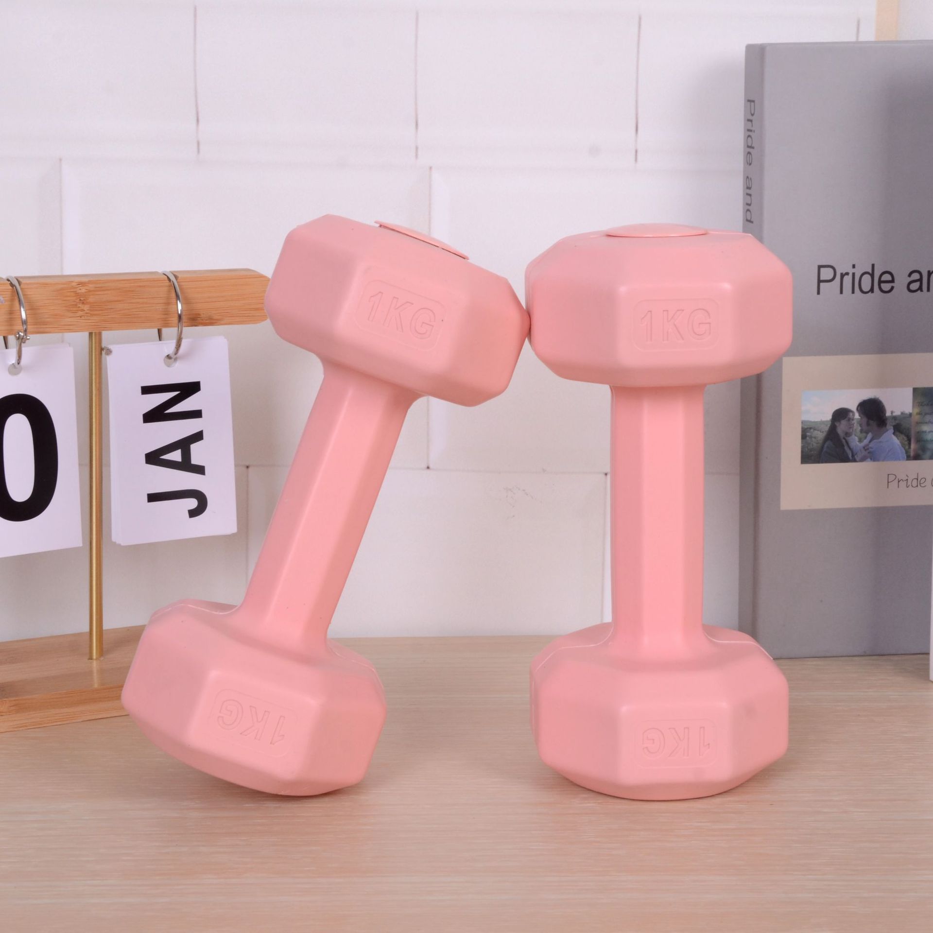 Kadınlar için küçük dambıllar, evde kullanım için fitness ekipmanları, çocuklar için kauçuk kaplı dambıllar, erkekler için kol kası geliştirme kettlebell'leri, yoga dambılları, bir çift set.