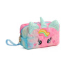 Cartoon plush cute cosmetic bag, stationery for traveling, pencil case, unicorn, big eyes