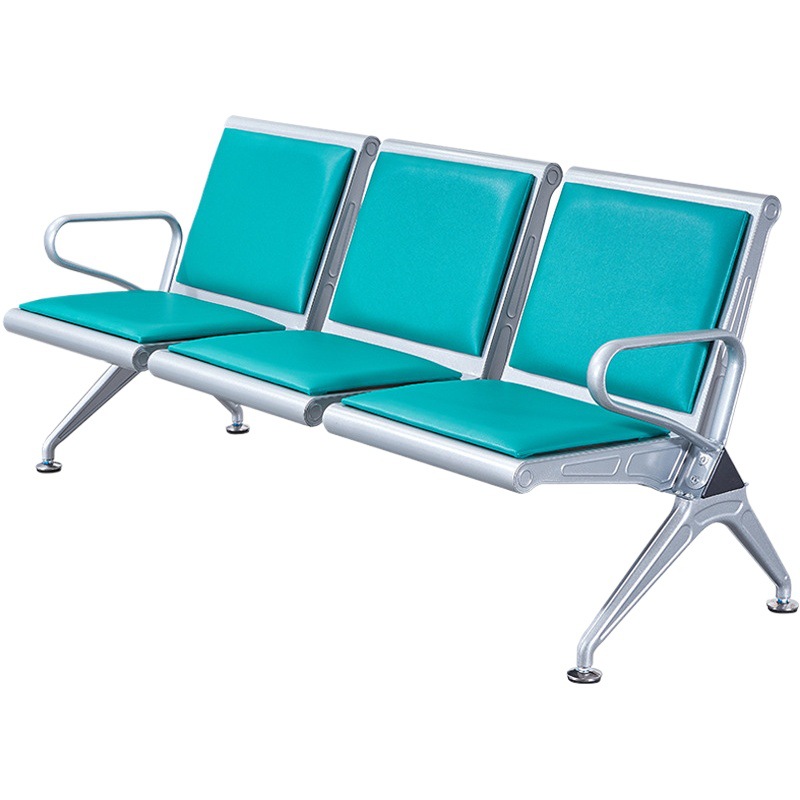 Three-Seat Row Chairs, Hospital, Station, Bank Waiting Chairs, Airport Chairs, Stainless Steel Public Waiting Seats, Infusion Chairs