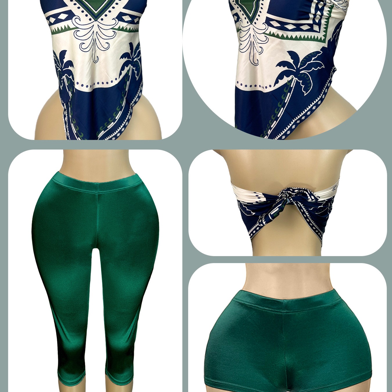 Hr25031 European and American Fashion Women's Stretch Satin Glossy Hot Pants Shorts (Fixed Price, No Price Change)