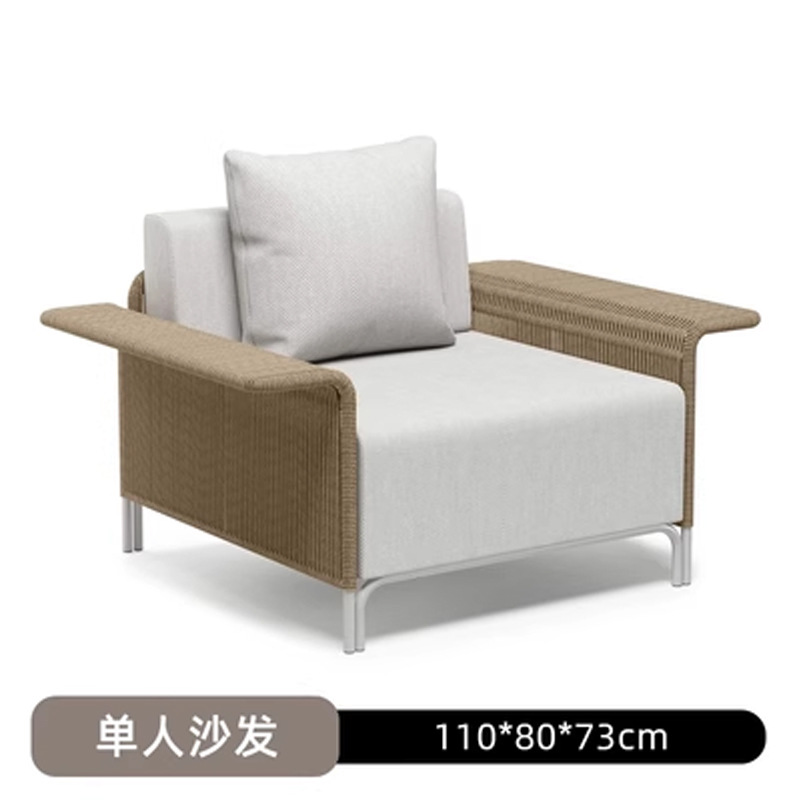 Sofá de ratán al aire libre patio Villa B & B sofá vacío piso al aire libre muebles de diseño Silla de ratán jardín