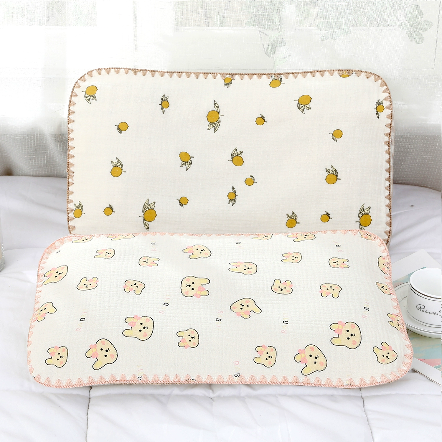 Cotton gauze breathable pillow for kindergarten for students