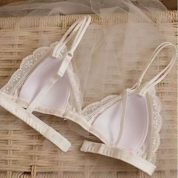 Sexy lace supporting bra top, set, underwear