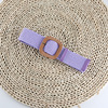 Straw woven belt, square dress, skirt, decorations, Korean style, cotton and linen