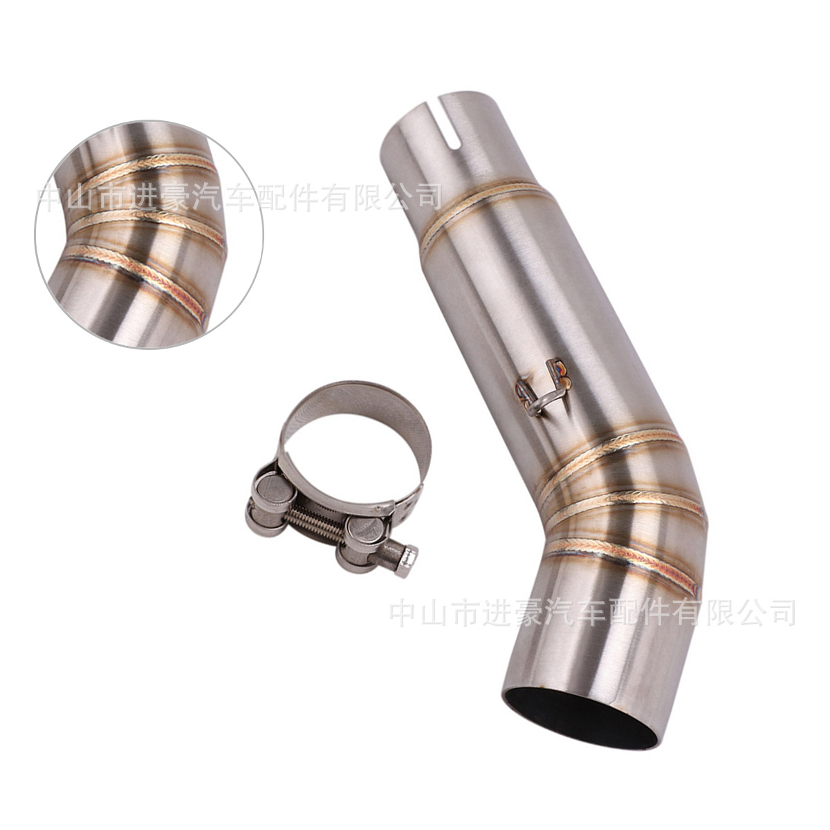 Suitable for Motorcycle Modification Suzuki Small and Medium-Sized R Titanium Color 11/21 Model Front Exhaust Pipe Factory Direct Sale