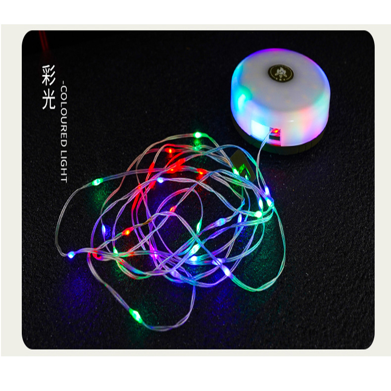 Декоративный светильник для кемпинга, семицветный светильник RGB, 8-метровая световая полоса