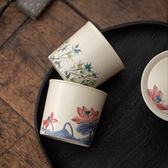 草木灰カップ陶磁器の主人カップ個人専用カップ家庭用コーラカップ