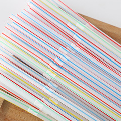 Disposable straws, colorful 100 pieces, milk tea drinks, children's baby elbow straws, juice straws wholesale