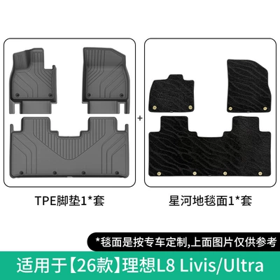Suitable for 26 models of Li Modelə uyğun ayaqaltı - 26-models-of-ideal-l8-livisultra-double-layer-galaxy-blanket-floor-mats