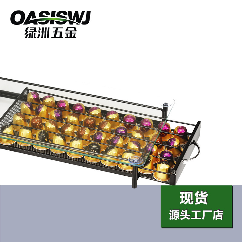 Oasiswj Tempered Glass Coffee Capsule Holder Is Suitable for Nespresso Sumidagawa Capsule Holder
