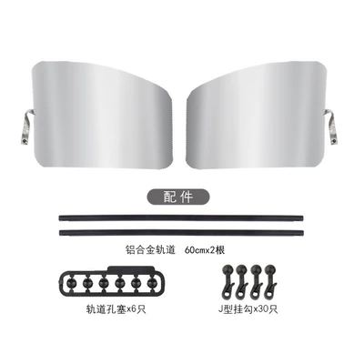 adhesive paste car sunshade – Car curtains - silver-front-row-1-pair