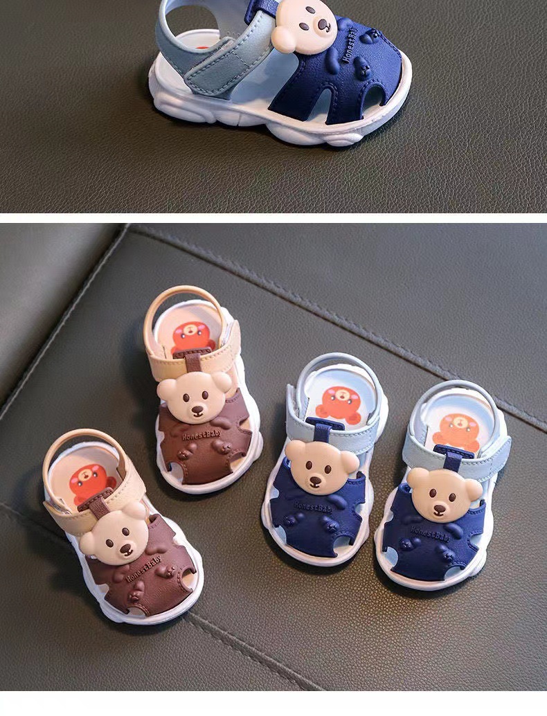 Kid's Cartoon Style Bear Round Toe Casual Sandals display picture 7