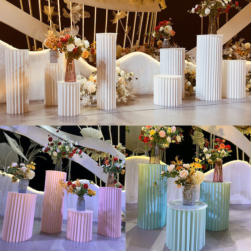 Wholesale 18-cylinder display stand folding paper display cabinet shoe bag shopping mall window island high and low floor-to-ceiling display rack