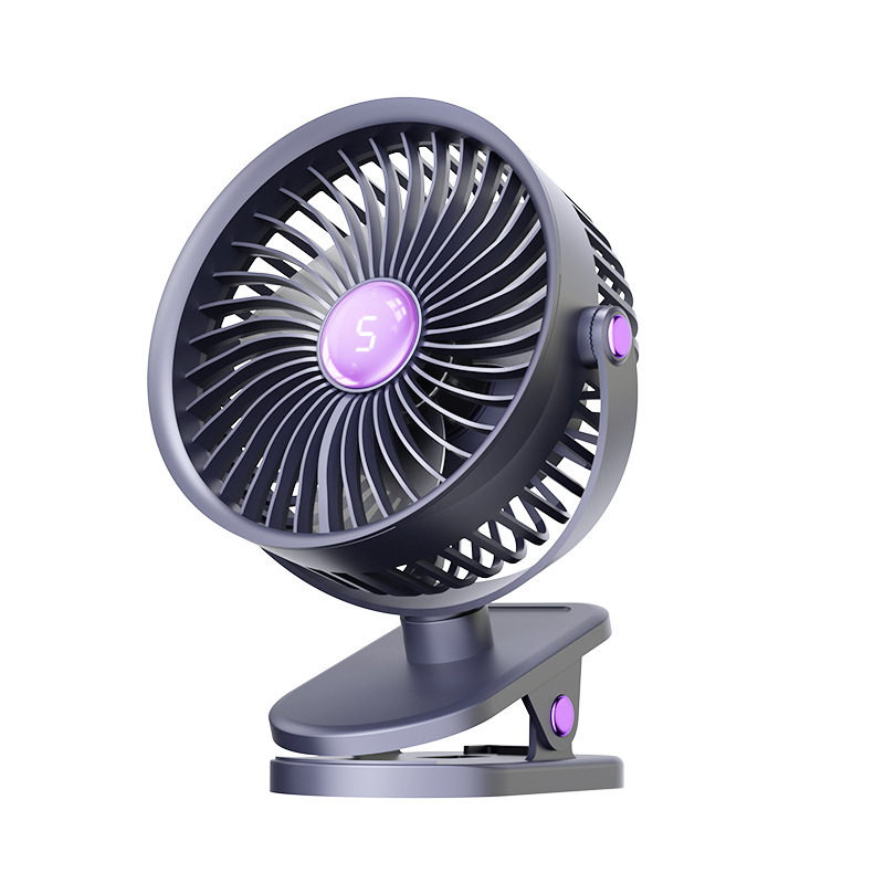 Nuevo ventilador pequeño ultra silencioso de carga USB transfronteriza, dormitorio de escritorio, dormitorio de escritorio, ventilador de batería, luz nocturna image 5