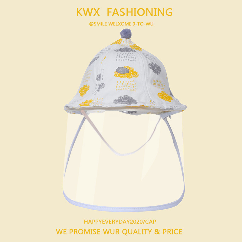 Babymütze Frühling und Herbst, dünne reine Baumwolle, süße, supersüße Fischermütze, Anti-Tröpfchen-Schutzkappe für Neugeborene_voghion.com