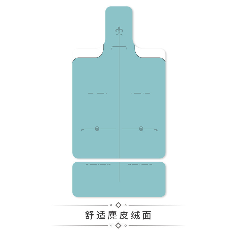 跨境麂皮绒印花普拉提核心床垫橡胶器械体位保护垫纯色瑜伽垫尾垫|undefined