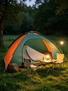 Cross-Border Automatic Tent for Outdoor Use, 3-4 People, Fully Automatic Quick-Opening Picnic Camping Double Tent, Portable Folding Tent