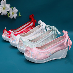 Phoenix hanfu shoes for women Beijing shoes Hanfu matching ethnic women fairy princess cosplay shoes retro embroidered shoes high heels