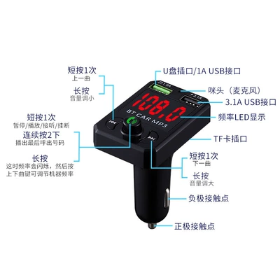 USB flash drive, card slot radio — Car mp3