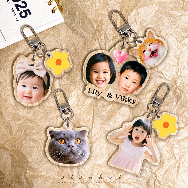 Acrylic Photo Keychain for Baby, Family, Couple, Diy, Cute Souvenir Bag Pendant Acrylic Photo Keychain for Baby, Family, Couple, Diy, Cute Souvenir Bag Pendant