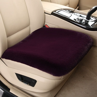 Car Seat Cushion Rear Short | Wool pad - upgraded-four-layer-thickening-one-grape-purple-single-seat