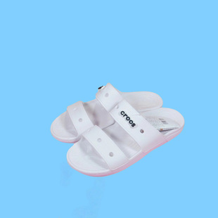 Double Belt Slides Hole Shoes New Classic Couple Sandals and Slippers Women's Flat Shoes Summer Soft Bottom Sandals Men's Shoes