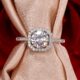 Couple ring open diamond ring wedding ring simulation wedding ring men's and women's silver plated ring Women's wholesale jewelry