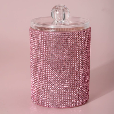 High-Looking New Diamond-Encrusted Cotton Swab Dırnaq bəzəkləri - diamond-cotton-swab-jar-pink-diamond-1pc