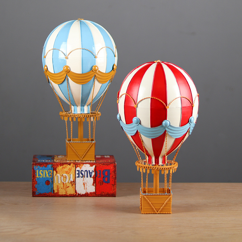 复古铁艺婚庆模型19世纪欧洲热气球吊饰吊挂商场摆件家居装饰礼物