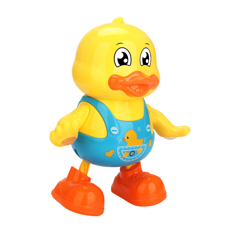 Cantando y bailando poco lindo pato columpio bailando muñeca eléctrica pequeño pato bebé juguetes para niños al por mayor