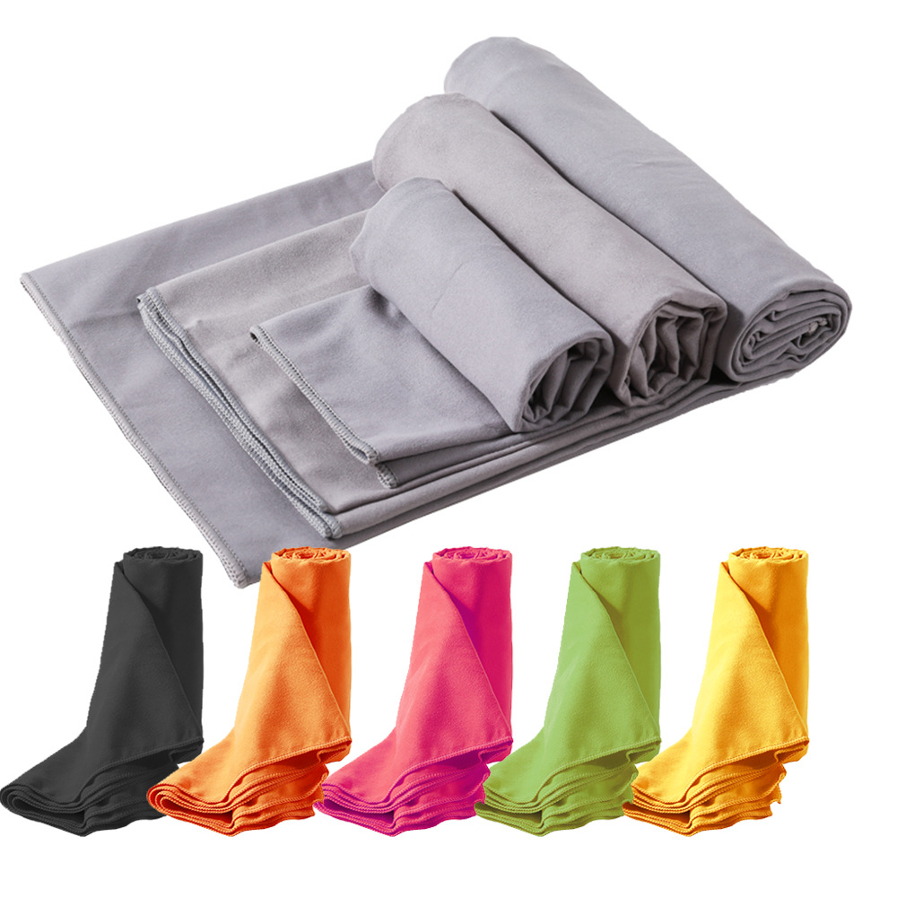 Solid color double-sided quick dry beach set