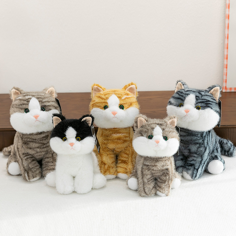 正版仿真乖乖猫公仔毛绒玩具小花猫咪玩偶布娃娃儿童安抚陪伴娃娃