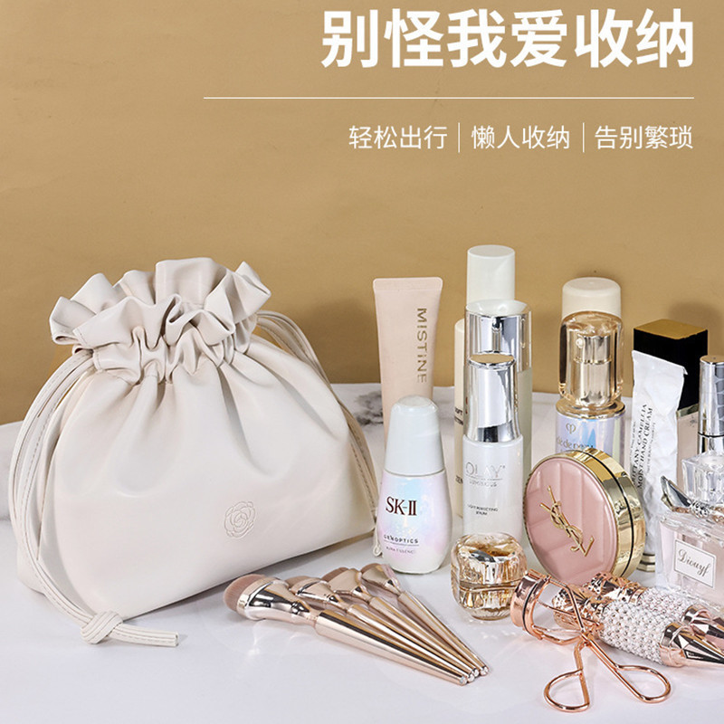 ▪ins风化妆包化妆品PU皮高颜值手提新款时尚收纳袋随身携带
