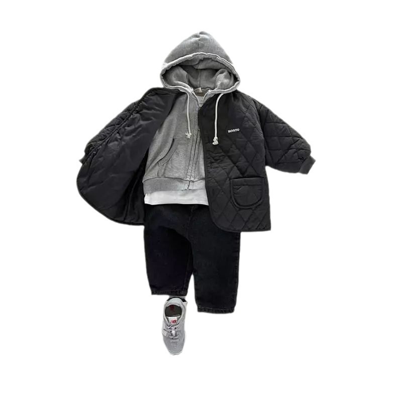 Bebé Otoño e Invierno ropa de salida ropa acolchada de algodón para niños ropa infantil de estilo coreano 2023 Invierno nueva ropa acolchada de algodón para bebés abrigo engrosado