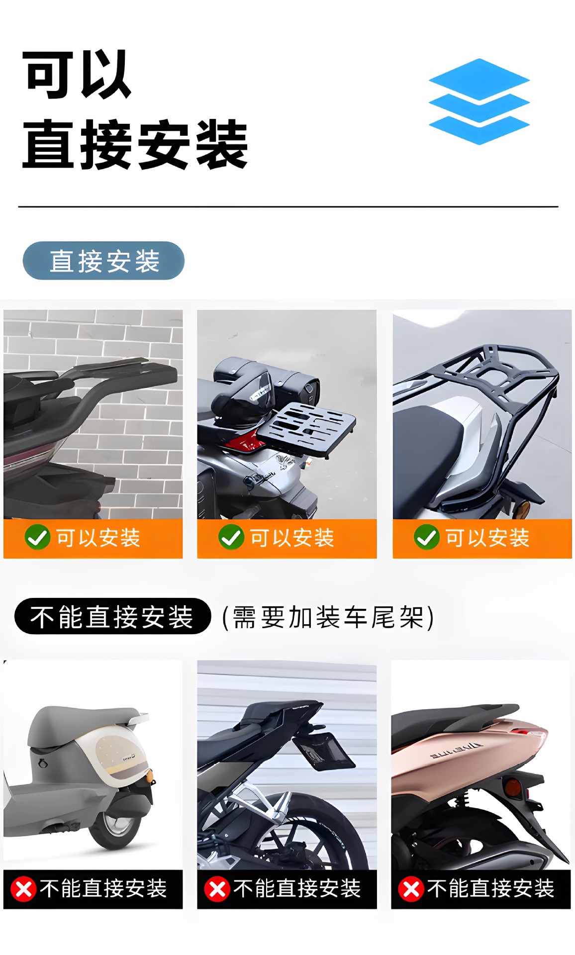 Universal large-capacity electric vehicle trunk, motorcycle tail box, large storage trunk for No.9 electric scooters, delivery rear trunk