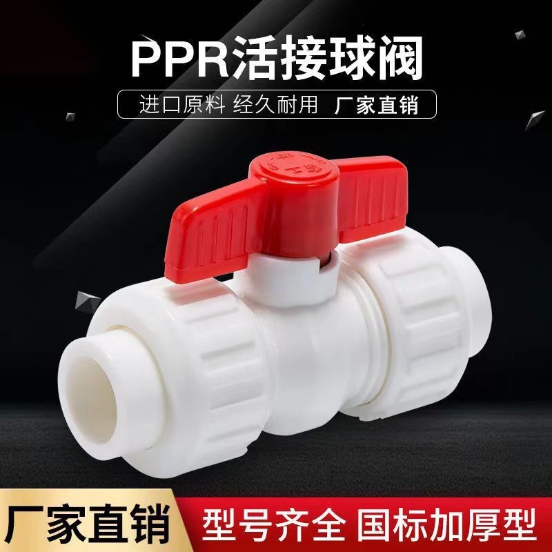 PPR全塑双活接球阀20-63固定球球阀ppr活接阀门热熔水管配件批发