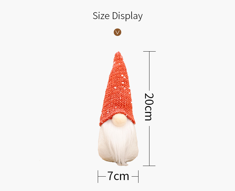 Christmas Decorative Creative New Sequin Cap Forest Old Man Little Doll Decoration Christmas Supplies Faceless Doll display picture 12